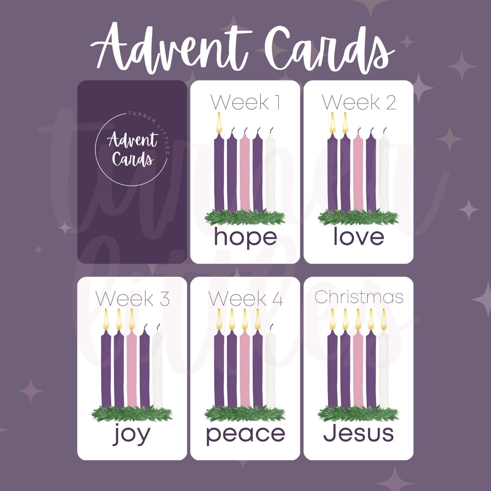 Advent Scripture Cards for Kids - Christmas Advent Calendar Countdown ...