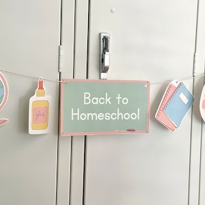 Back to School Banner Printable - Back to Homeschool Banner - Homeschool Classroom Decor - Homeschool Printables - Back to School Scriptures