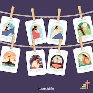 Tarjetas de las Sagradas Escrituras de Pascua, Devocional de Semana Santa, Actividades de primavera, Lección de la escuela dominical, Imprimible cristiano, Educación en el hogar basada en la fe