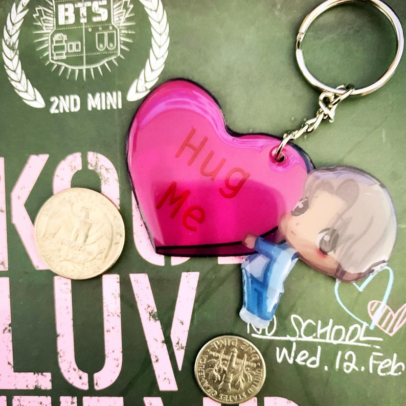 BTS Kpop Keychain Backpack Charm Bts Keychain Park Jimin Valentines Day Bag Charm
