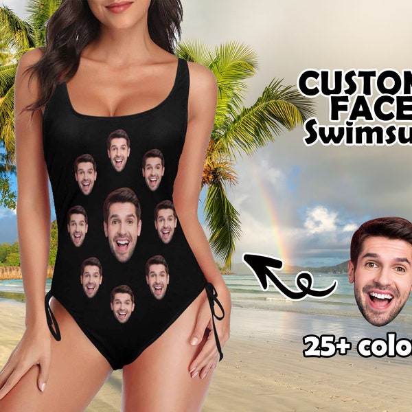 Custom Face Swimsuit, Personalized Swimsuit for Women, One-piece Swimsuit, Bikini with Face, Beach Swimsuit, Gift for Her, Beach Vacations