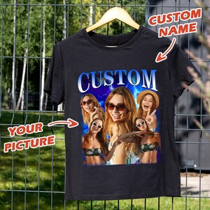 Custom Girl friend T-Shirt, Customize Shirt With Girlfriend Face, Personalized Photo Vintage Shirts, Custom Your Picture Idea Back to School