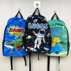 Sac à dos personnalisé avec prénom pour garçon, sac à dos personnalisé avec texte, cartable personnalisé, cadeau de rentrée scolaire pour anniversaire de garçon