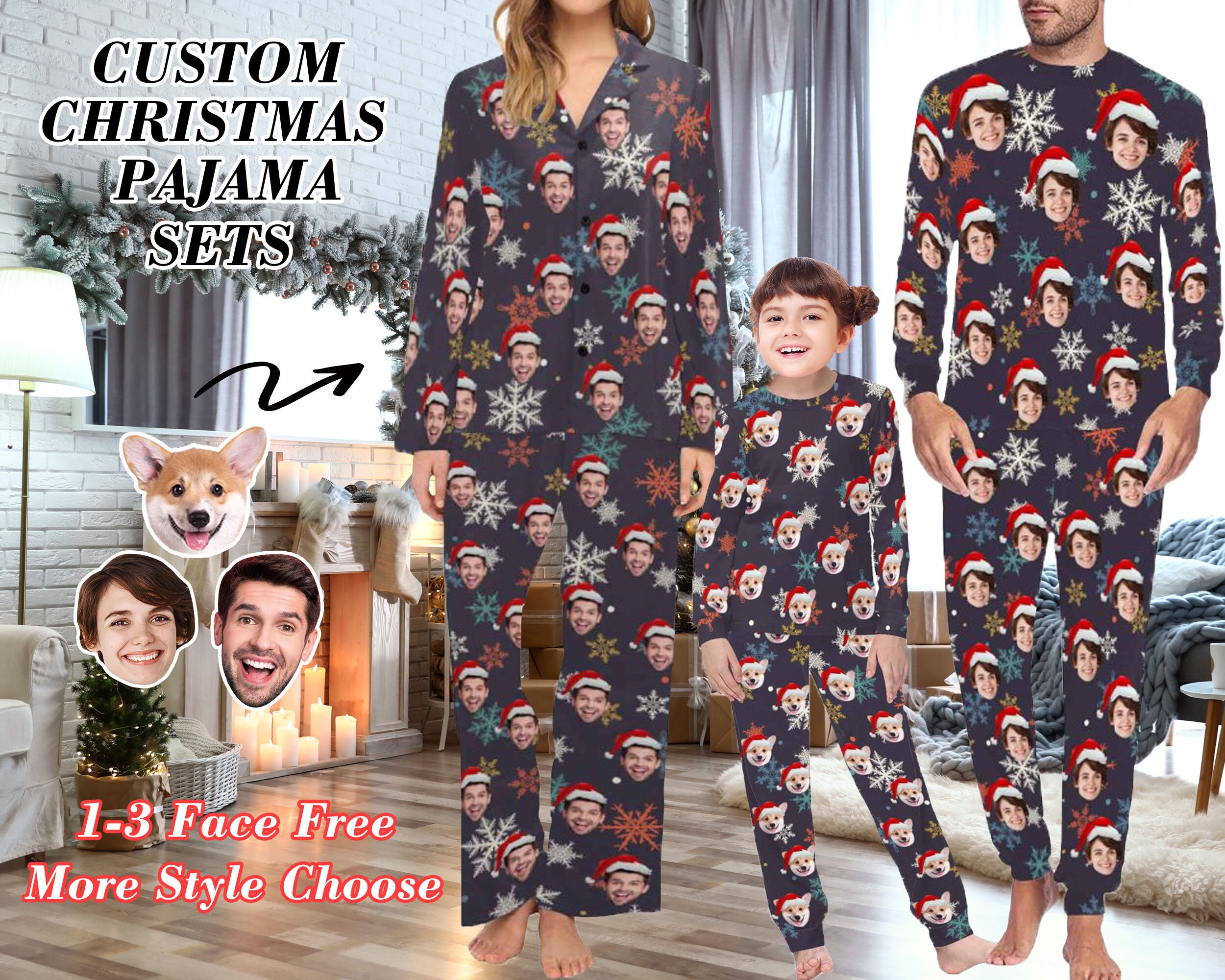 Custom Print Pajamas Etsy Canada