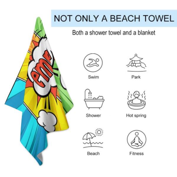 Personalized Beach Towel,Customized Comic Pattern Beach Towel,Face Beach Towel,Kids Pool Towel,Bachelorette Bridesmaid Towel,Brithday Gifts