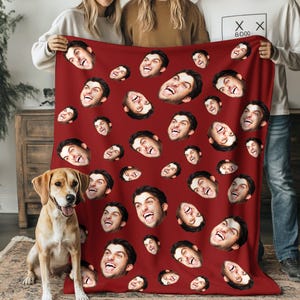 Custom Blanket Made in USA, Personalized Photo Blanket, Custom Blanket with Picture, Customized Face Blanket Best Gift for Child Women Men