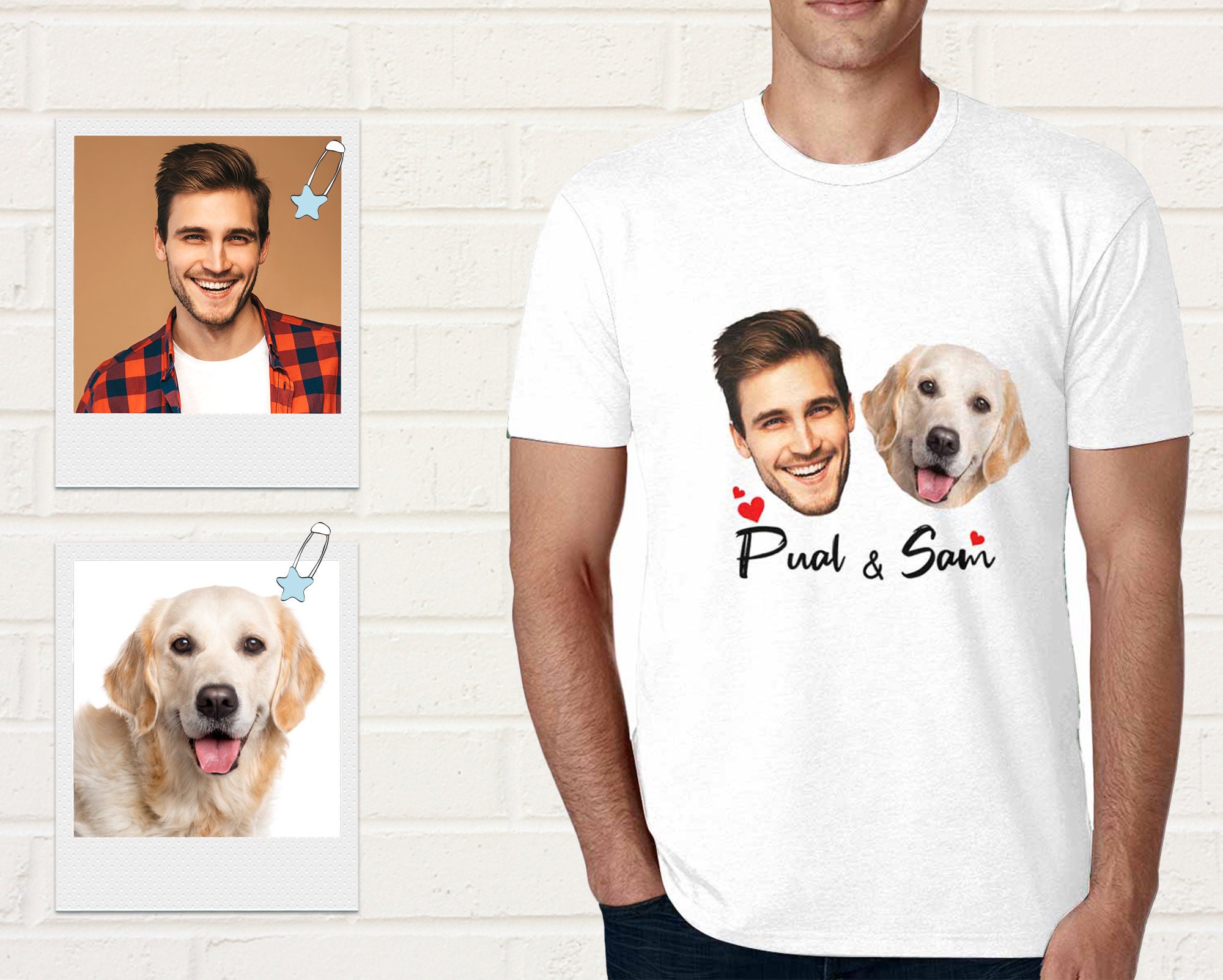 Custom Face Dog Pet T Shirt Crazy Face T-shirt Personalized | Etsy