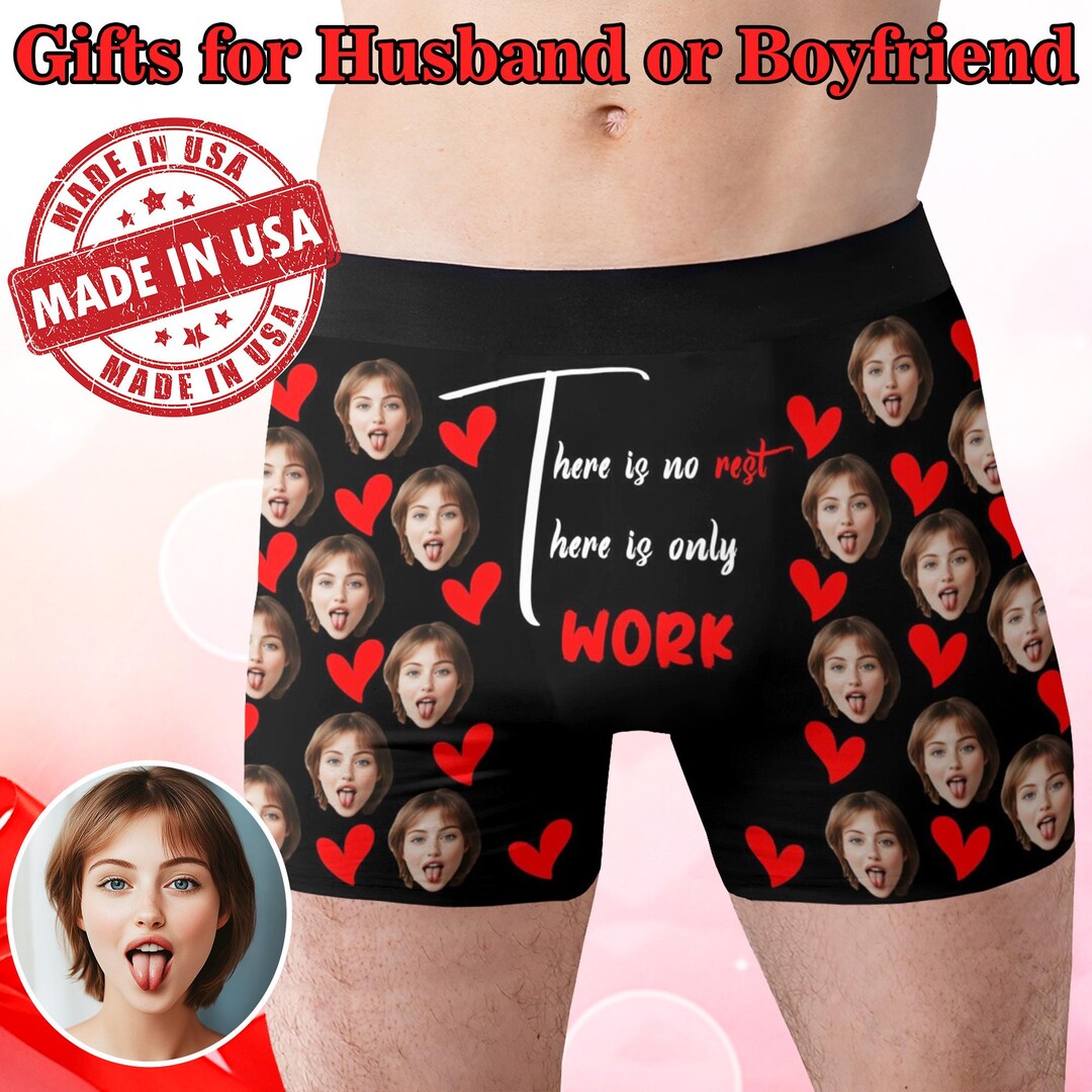 AOOEDM Boxer Da Uomo Personalizzati Con Immagine Testo Logo Intimo