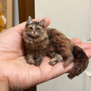 3 Inches Custom Cat Sculpture,Custom Felt Pets,Wool Felting Animals,Cat Memorial Gifts,Pet Replica,Pet Memorial Gifts,Gifts For Lover
