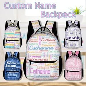 Cartable avec nom personnalisé, Sac à dos décontracté personnalisé avec nom, Sac à dos pour la rentrée, Cartable personnalisé, Cadeau personnalisé pour garçon, fille