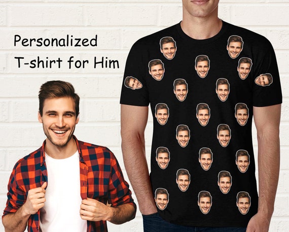 Buy Custom Face Print T shirt for Men Personalized Face Short Sleeve Shirts Father s Day Funny Gifts Birthday Gift for Boyfriend Husband Dad Online in India Etsy