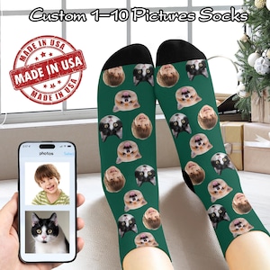 Custom Pet Socks, Personalized Photo Socks, Picture on Socks, Customize Dogs Socks with Photo, Birthday Gift, Christmas Gifts for Dad Mom