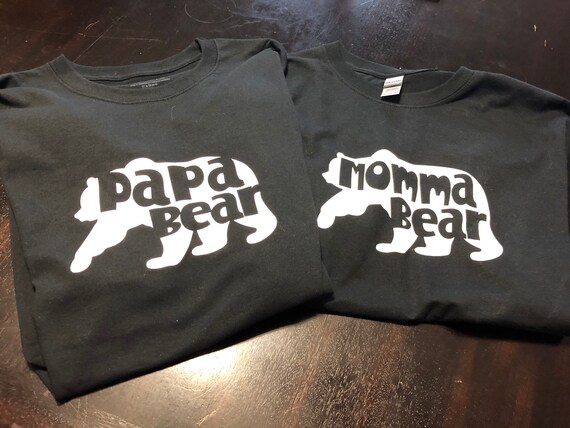 Mama And Papa Bear Shirts Duo Shirts Matching Shirts Etsy