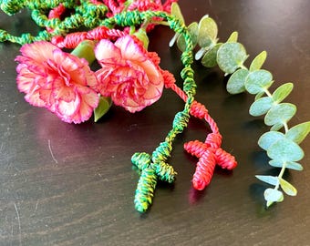 Catholic Twine Rosary, Handmade Knotted Rosary, Durable Rosary, Faith-Inspired Rosary, Religious Gifts for Catholics, Bright Color Rosary