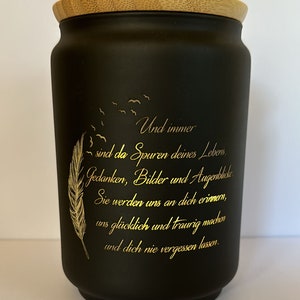 Graviertes Erinnerungsglas zur Erinnerung Allerheiligen