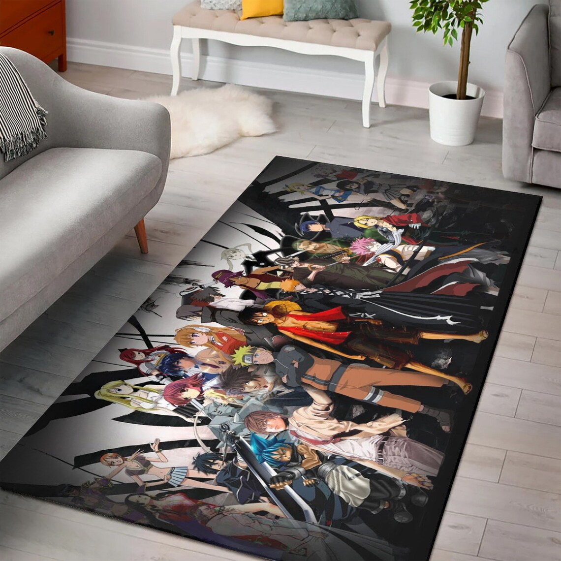 Japanese Anime Manga Cute Rug Anime Rug Anime Room Decor Etsy