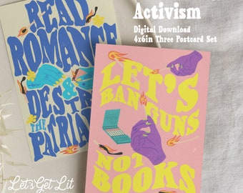 Read Romance, Fight The Patriarchy Postcard Set