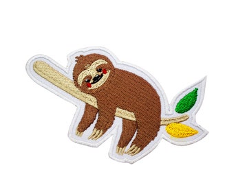 sloth patch, cute sloth patch, kids rhymes patch Embroidered Iron on Sew on Patch Badge For Clothes etc. 10.5x5cm