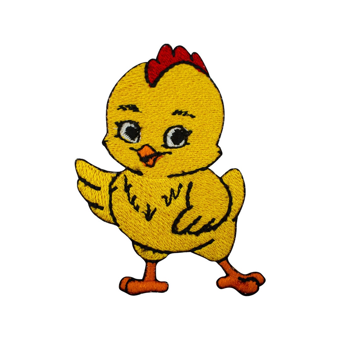 Chicken Patch, Cute Chick Patch, Rhymes Patch Embroidered Iron on Sew ...
