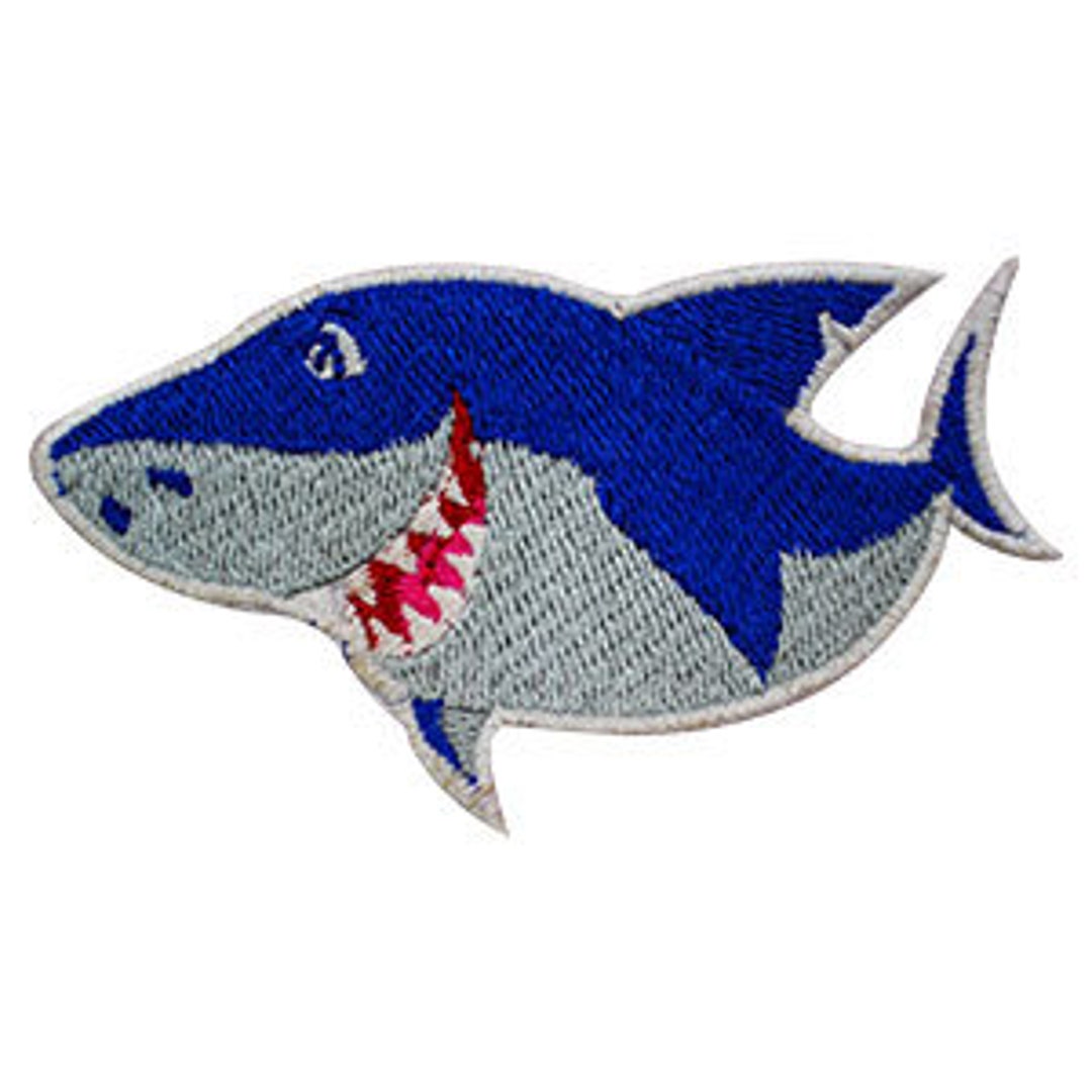 Cute Kids Shark Patch, Kids Rhymes Patch Embroidered Iron on Sew on