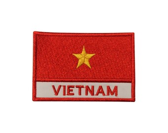Vietnam South Flag Patch Embroidered Iron On Applique Badge Vietnamese Vietnam South Flag Patch Embroidered Iron On Applique Badge Vietnamese