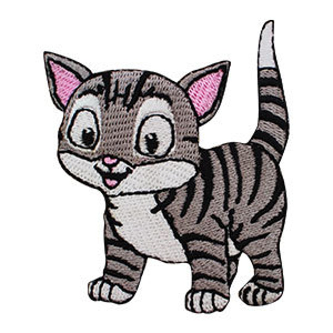 Cute Cat Patch, Kitten Patch, Kids Rhymes Patch Embroidered Iron on Sew