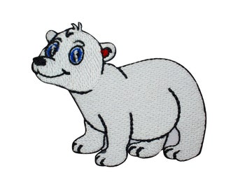 Eisbär Aufnäher, Bär Aufnäher, Bär Aufnäher, BärChen Aufnäher Bügelbild Bügelbild 8x6cm