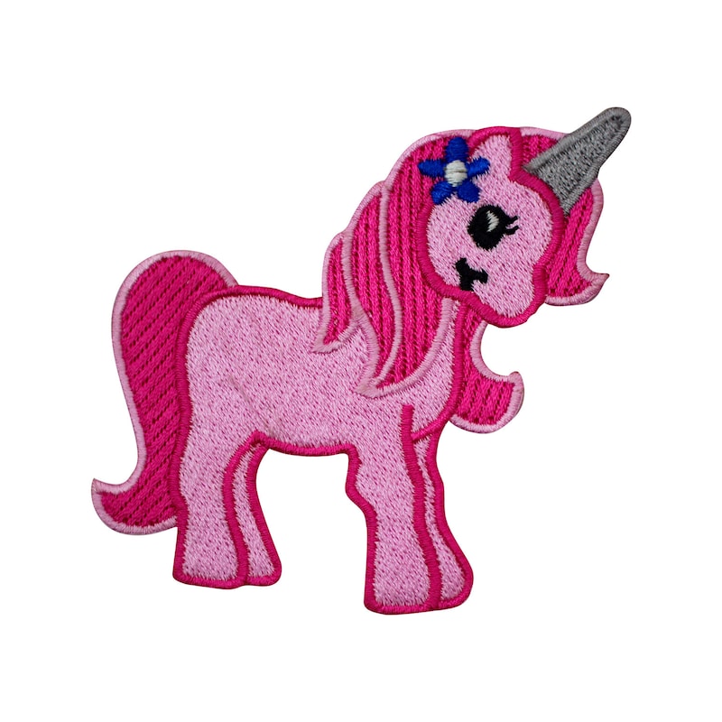 Unicorn Patch Girls Shorts With Embroidery