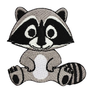 Raccoon Patch, kids rhymes patch Embroidered Iron on Sew on Patch Badge For Clothes etc. 7x7cm
