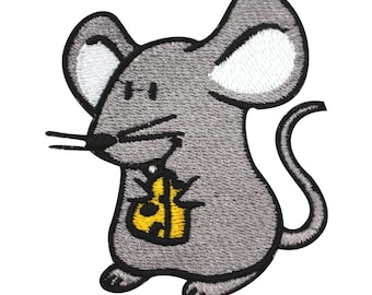 Rat Patch, Kids rat cartoon patch, Mouse patch, kids rhymes patch Embroidered Iron on Sew on Patch Badge For Clothes etc. 7x5.5cm