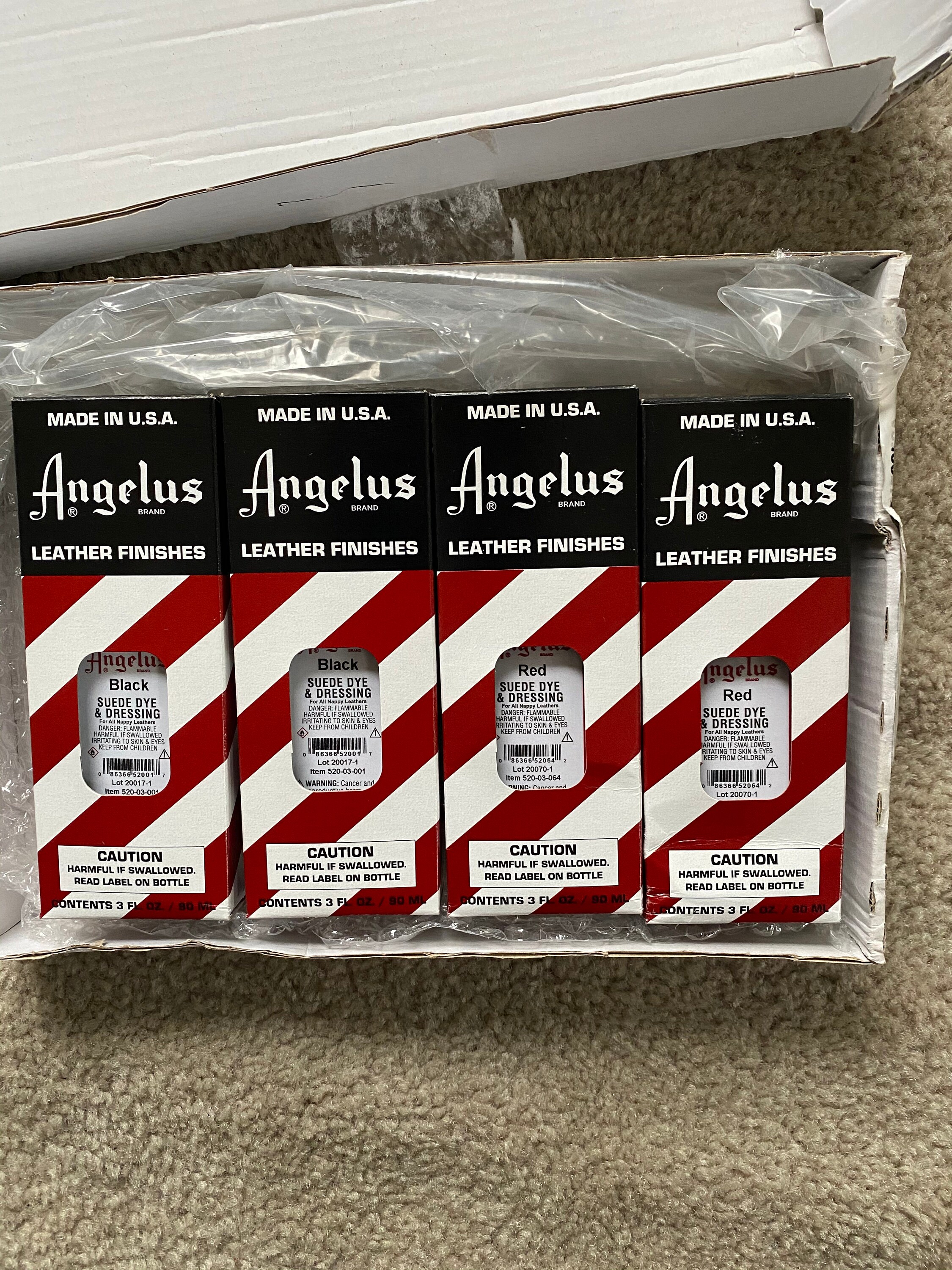 Angelus red suede dye shop near me