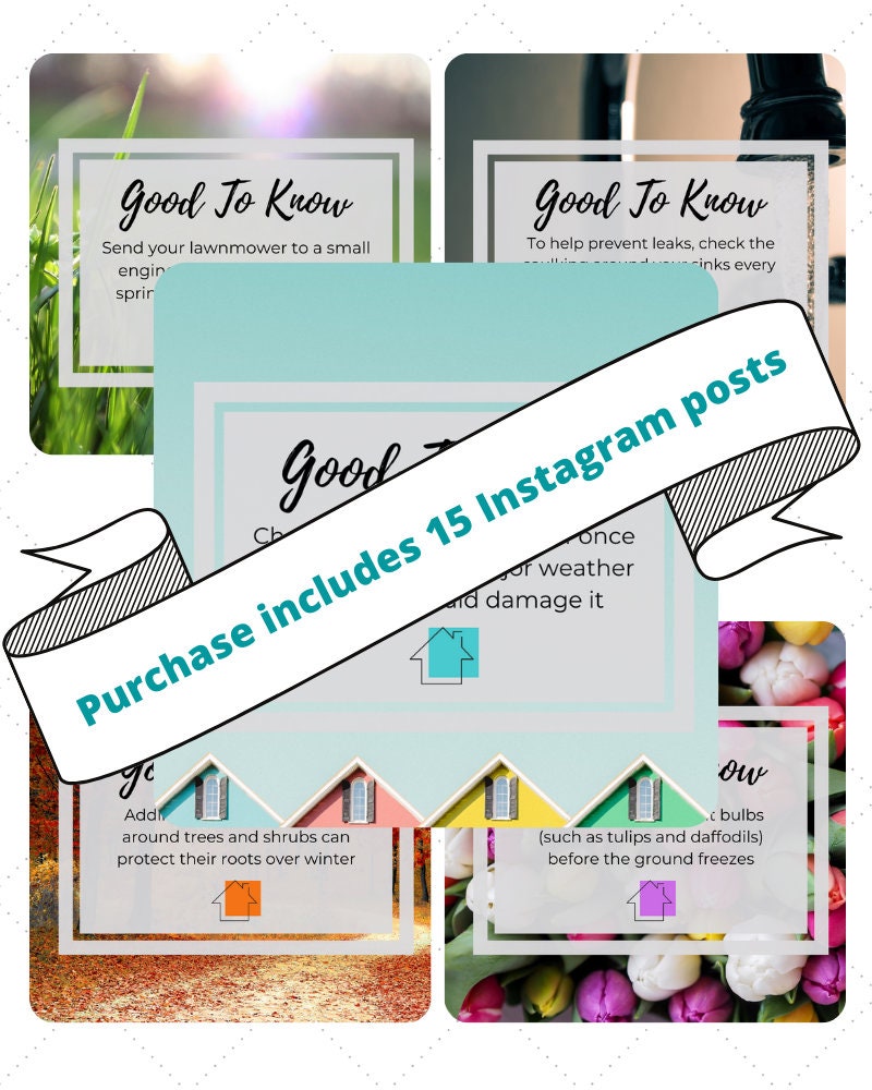 15 Home Maintenance Tips Instagram Posts Premade Social Etsy Hong Kong