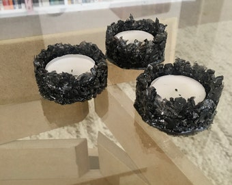 Halloween Obsidian Candle Holder