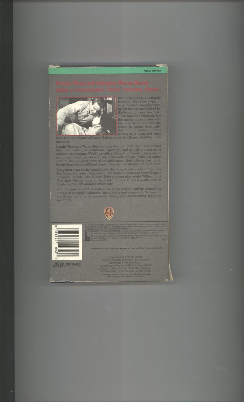 Splendor Vhs Splendor in the Grass Used VHS - Etsy