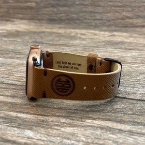 Personalized Apple Watch Band for women 40mm 44mm, Gift for her, Brown,  Anniversary Gift, Valentine&#39;s day gift, iWatch Strap 38mm 42mm