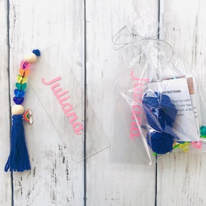 Lesezeichen Bastelset für Mädchen, Geburtstagsgeschenk, personalisiertes Gastgeschenk, Geburtstagsgeschenk für Tween, Sommerhandwerk für Kinder, Lesegeschenk