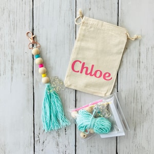 Backpack Charm Kit, DIY Craft Kit for Girls, Birthday Party Activity Kit, Personalized Party Favor, Sleepover Activities for Teen, Best