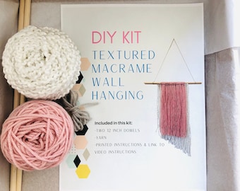 DIY Macrame Kit Beginner, DIY Craft Kit for Kids, Craft Kit for Teens, Birthday Party Activities Kit, Birthday Gift for Tween Girl, Boho