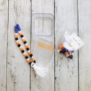 DIY Craft Kit for Kids, DIY Necklace Kit, Halloween Crafts for Kids, Halloween Jewelry Kit, Ghost Necklace, Halloween Party Activities