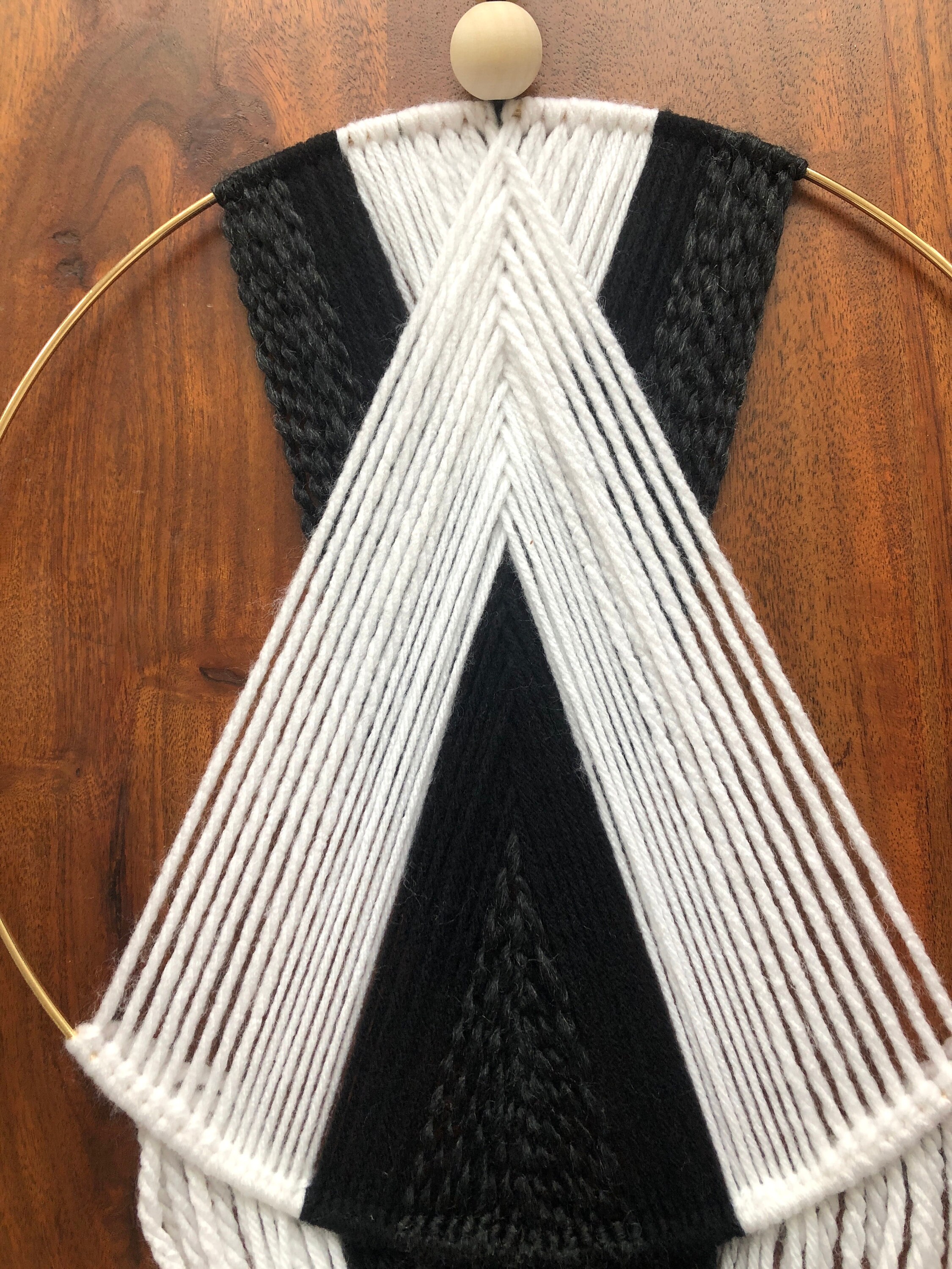 Macrame Wall Hanging Black and White Wall Decor Macrame Home Etsy