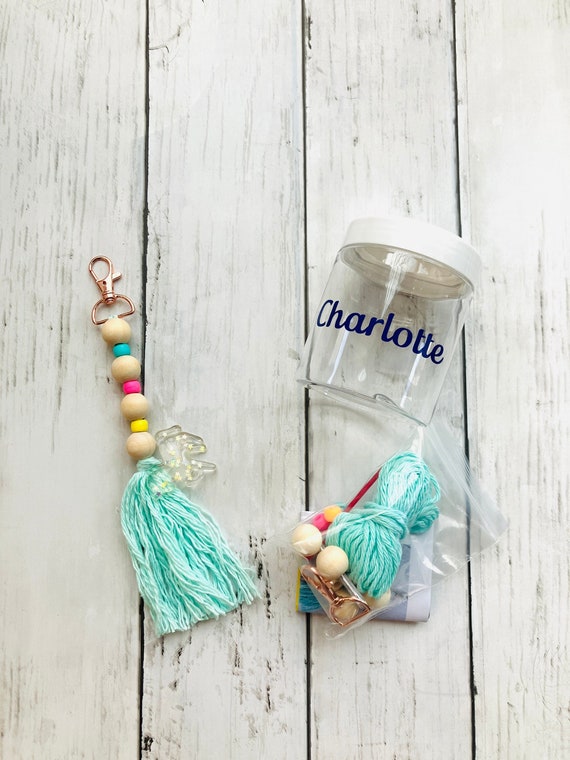 Backpack Charm Kit, Birthday Party Activity Kit, Personalized Party Favor Box, Best Friend Birthday Gift for Teen, DIY Craft Kit for Kids