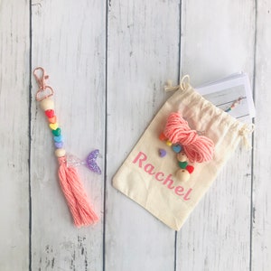 Backpack Charm Kit for Kids, Craft Kit for Girls, Personalized Party Favors for Kids, Birthday Party Activity Kit, Craft Activities for Kids
