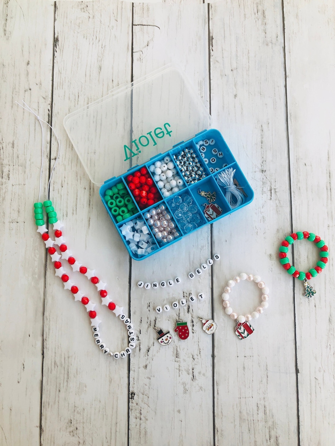 DIY Craft Kit for Kids, Christmas Craft Kit Kids, DIY Bracelet Kit