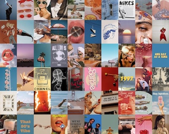 90s Retro Aesthetic Wall Collage Kit | 90s Aesthetic Wall Art - Vintage Colorful Wall Decor (Digital Download)