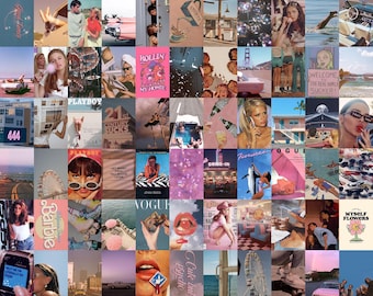90 PCS | Retro Aesthetic Wall Photo Collage | Vintage Vibe Wall Collage Kit | 2000s Retro Photo Collage | 90s Aesthetic Photo Collage