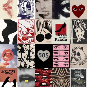 Grunge Aesthetic Wall Collage Kit | Dark Vintage Prints (100 PCS) (Digital Download) image 7