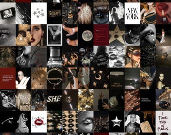 90 PCS | Stargirl Aesthetic Wall Collage Kit | NewYork Girl Aesthetic Wall Collage | Grunge Wall Photo Collage | Stargirl Photo Collage Kit