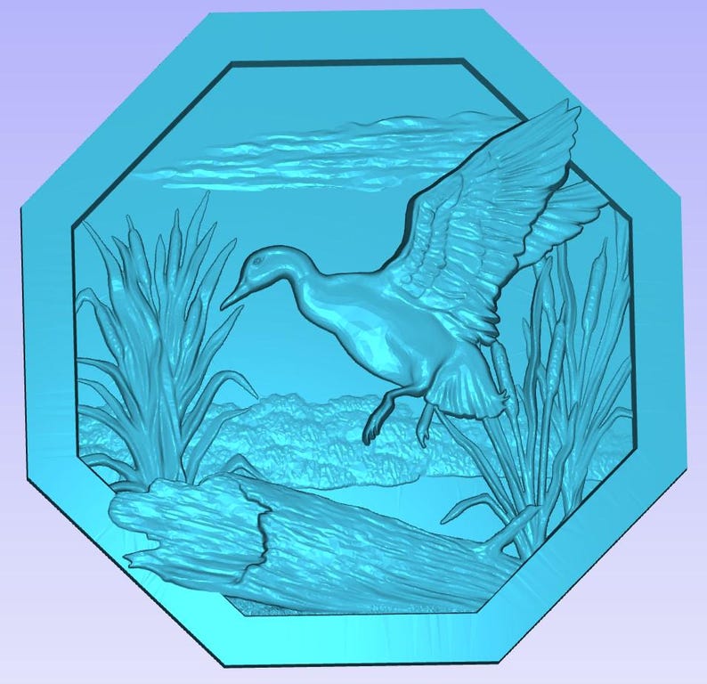 Flying Duck Octagon STL File for CNC Routers and 3D Printers - Etsy