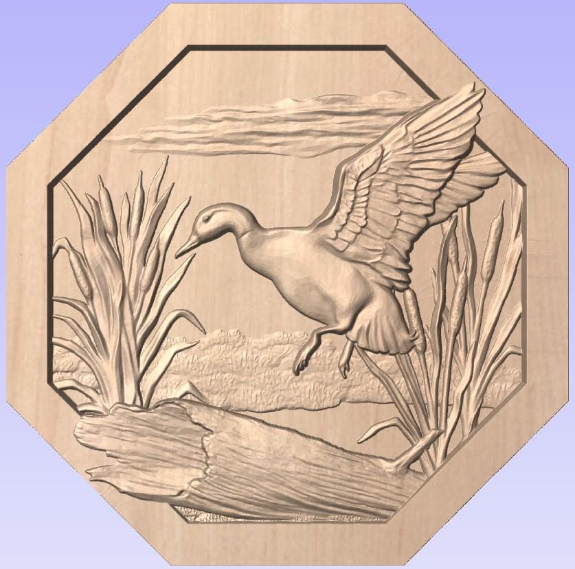 Flying Duck Octagon STL File for CNC Routers and 3D Printers - Etsy