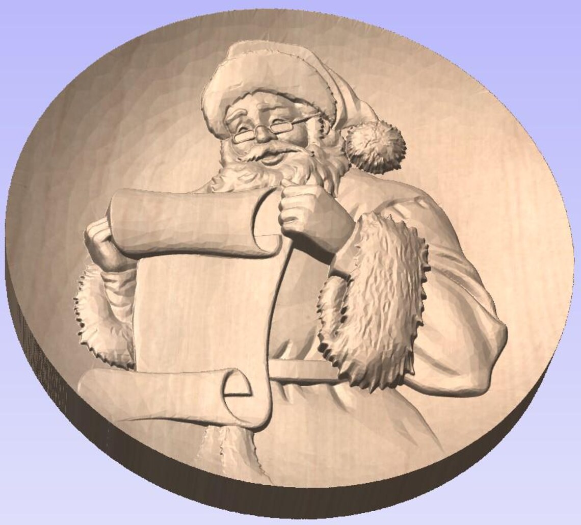 Santa and His List STL File for Cnc Routers and 3d Printers - Etsy